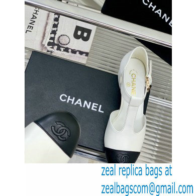 Chanel Heel 2cm Leather Round Toe Mary Janes White 2023