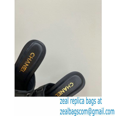 Chanel Heel 5cm Lycra Logo Mules 2023