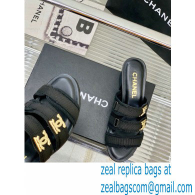 Chanel Heel 5cm Lycra Logo Mules 2023