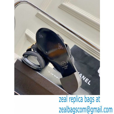 Chanel Heel 5cm Lycra Logo Mules 2023