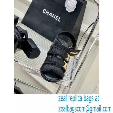 Chanel Heel 7cm Lycra Logo Sandals 2023