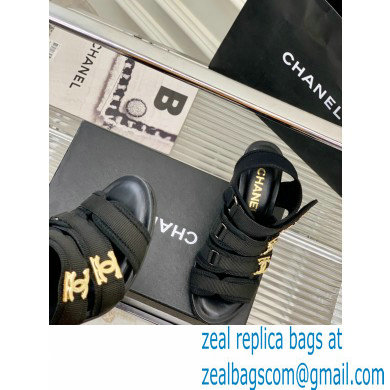 Chanel Heel 7cm Lycra Logo Sandals 2023