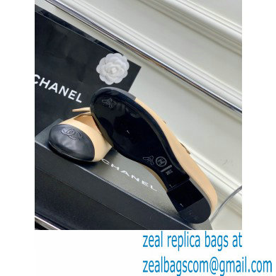 Chanel Lambskin and Calfskin Mary Janes G39514 Beige 2023