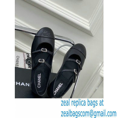Chanel Lambskin and Calfskin Mary Janes G39514 Black 2023