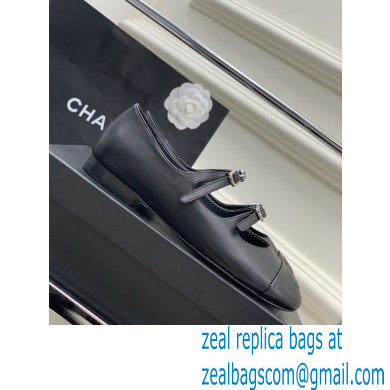 Chanel Lambskin and Calfskin Mary Janes G39514 Black 2023