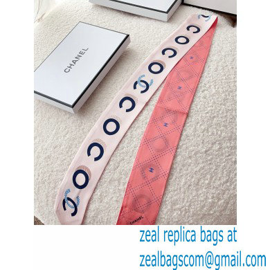 Chanel Silk Twill Slim Bandeau Scarf 6x120cm 01 2023