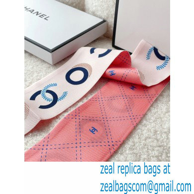 Chanel Silk Twill Slim Bandeau Scarf 6x120cm 01 2023