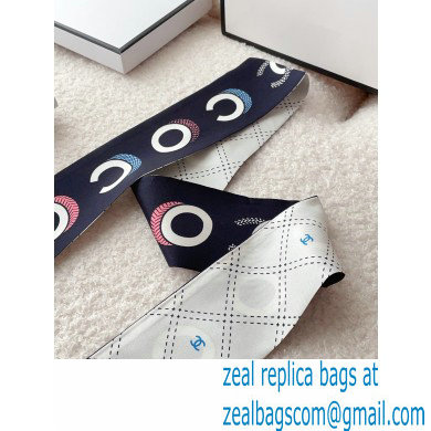 Chanel Silk Twill Slim Bandeau Scarf 6x120cm 02 2023