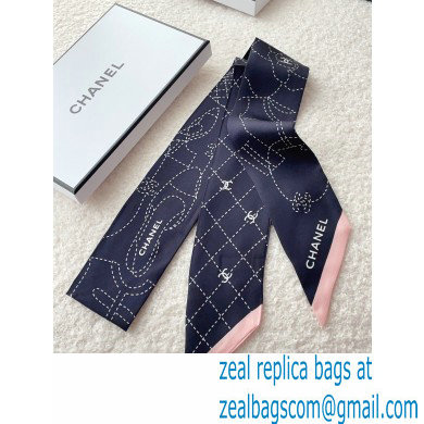 Chanel Silk Twill Slim Bandeau Scarf 6x120cm 03 2023