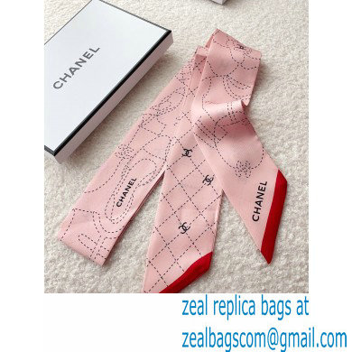 Chanel Silk Twill Slim Bandeau Scarf 6x120cm 04 2023