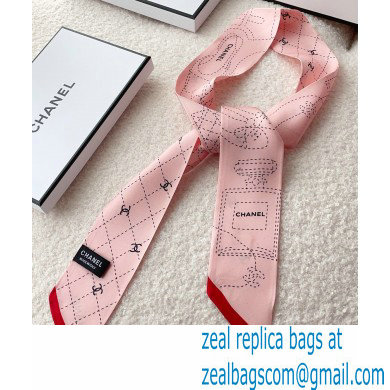 Chanel Silk Twill Slim Bandeau Scarf 6x120cm 04 2023