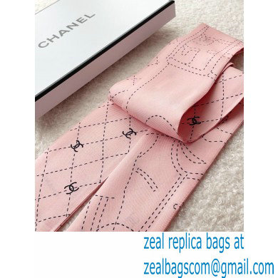 Chanel Silk Twill Slim Bandeau Scarf 6x120cm 04 2023