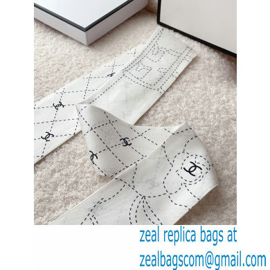 Chanel Silk Twill Slim Bandeau Scarf 6x120cm 05 2023