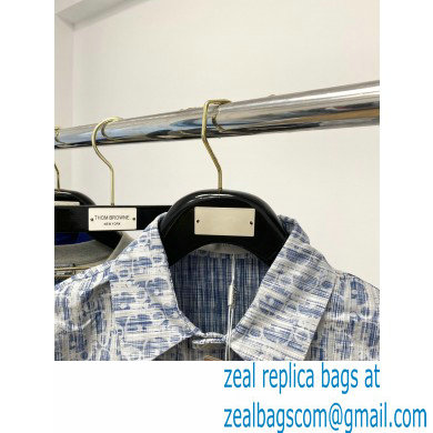 DIOR MEN'S BLUE OBLIQUE COLLAR SHIRT 2023