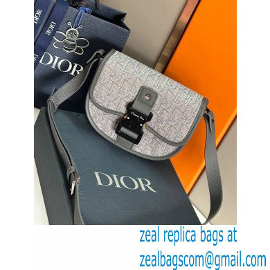 DIOR men's Ruthenium-Colored Mini Gallop Bag with Strap 2023