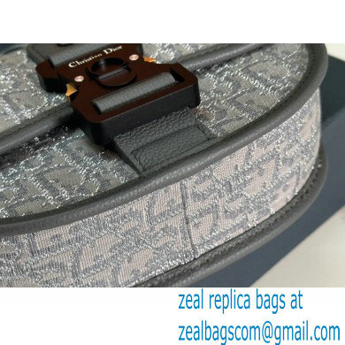 DIOR men's Ruthenium-Colored Mini Gallop Bag with Strap 2023