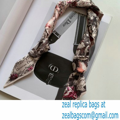 Dior BURGUNDY Multicolor Silk Twill Jardin Magique Mitzah Scarf 2023 - Click Image to Close