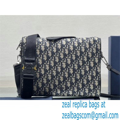 Dior Beige and Black Oblique Jacquard Lingot Messenger Bag 2023