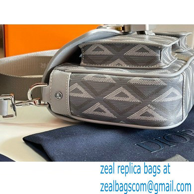 Dior Gray CD Diamond Canvas and Smooth Calfskin Hit The Road Bag with Strap 2023