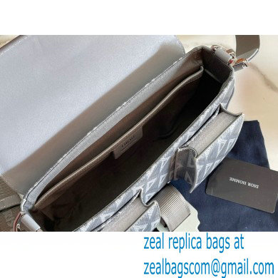 Dior Gray CD Diamond Canvas and Smooth Calfskin Hit The Road Bag with Strap 2023