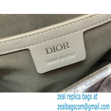 Dior Gray CD Diamond Canvas and Smooth Calfskin Hit The Road Bag with Strap 2023