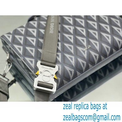 Dior Gray CD Diamond Canvas and Smooth Calfskin Lingot Messenger Bag 2023 - Click Image to Close