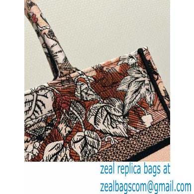 Dior Medium Book Tote Bag in Powder Pink Dior Jardin Magique Embroidery 2023 - Click Image to Close