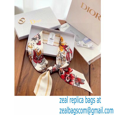 Dior Silk Twill Mitzah Scarf 5x106cm 09 2023