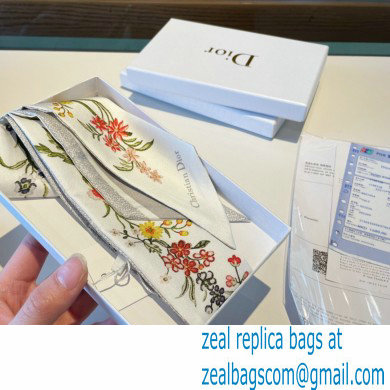 Dior Silk Twill Mitzah Scarf 6x100cm 07 2023