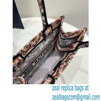 Dior Small Book Tote Bag in Powder Pink Dior Jardin Magique Embroidery 2023 - Click Image to Close