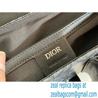 Dior black CD Diamond Canvas and Smooth Calfskin Hit The Road Bag with Strap 2023