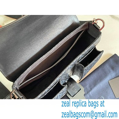 Dior black CD Diamond Canvas and Smooth Calfskin Hit The Road Bag with Strap 2023