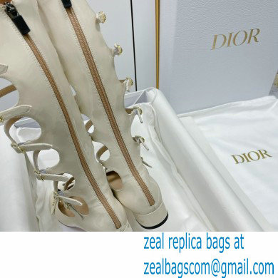 Dior white-Colored Supple patent leather aime boot 2022