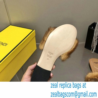 Fendi Baguette mink slides Brown 2023 - Click Image to Close