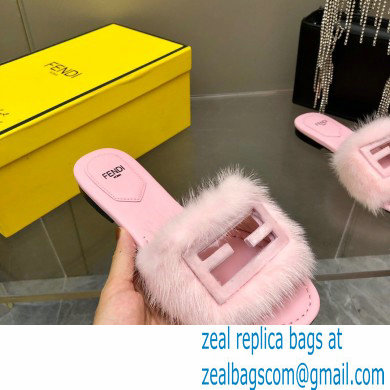 Fendi Baguette mink slides Pink 2023 - Click Image to Close