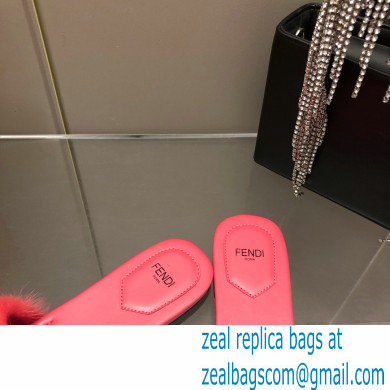 Fendi Baguette mink slides Red 2023