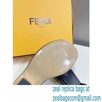 Fendi Baguette nappa leather slides Black 2023