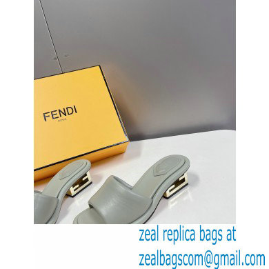 Fendi Baguette nappa leather slides Light Green 2023