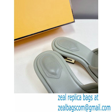 Fendi Baguette nappa leather slides Light Green 2023