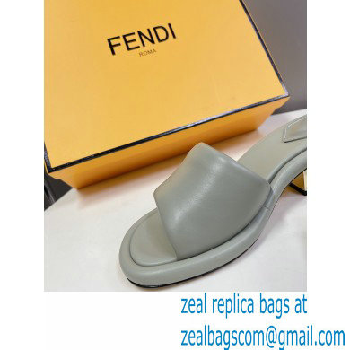Fendi Baguette nappa leather slides Light Green 2023