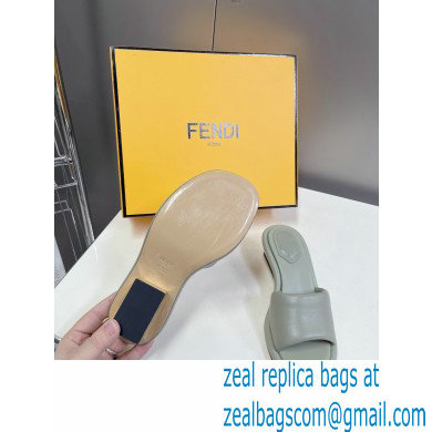 Fendi Baguette nappa leather slides Light Green 2023