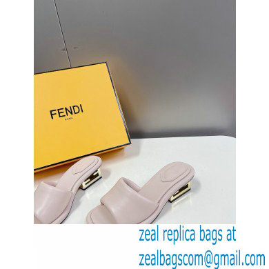 Fendi Baguette nappa leather slides Light Pink 2023