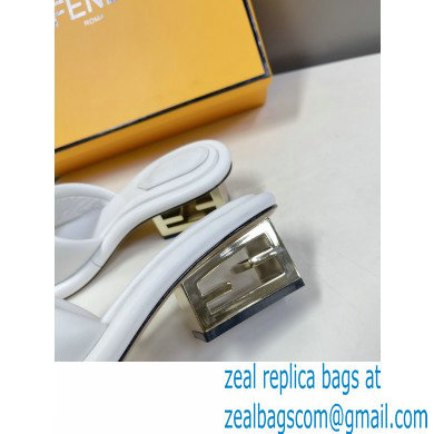 Fendi Baguette nappa leather slides White 2023 - Click Image to Close