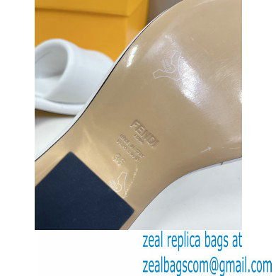 Fendi Baguette nappa leather slides White 2023