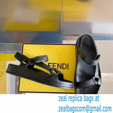 Fendi EVA Rubber Sandals Black 2023 - Click Image to Close