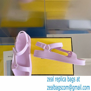 Fendi EVA Rubber Sandals Lilac 2023 - Click Image to Close