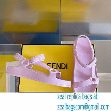 Fendi EVA Rubber Sandals Lilac 2023