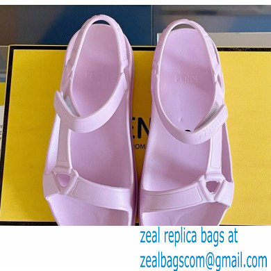 Fendi EVA Rubber Sandals Lilac 2023 - Click Image to Close