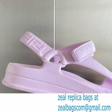 Fendi EVA Rubber Sandals Lilac 2023