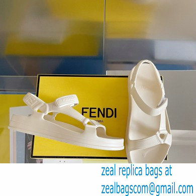 Fendi EVA Rubber Sandals White 2023